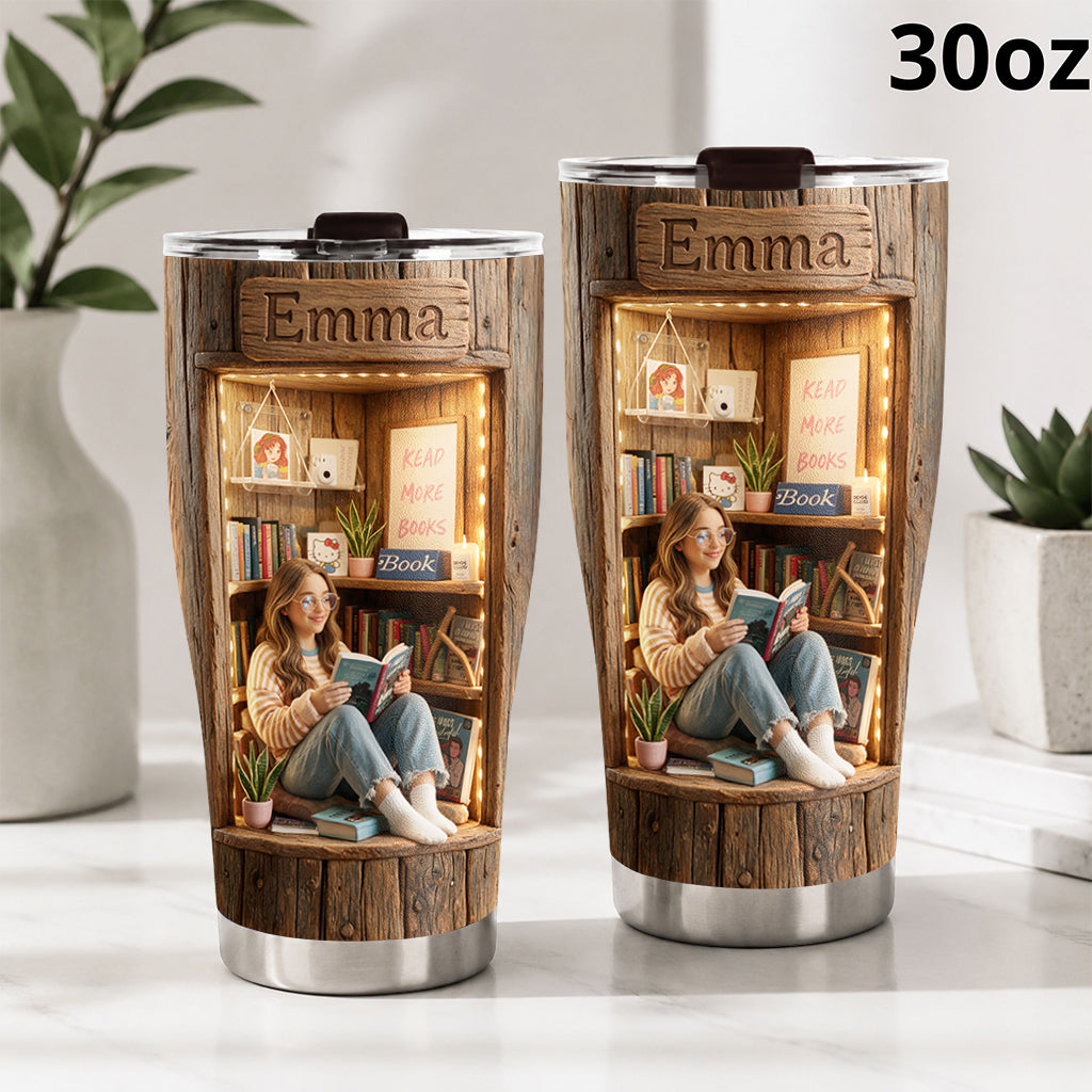 Just A Girl Who Loves Books - Personalized Book Tumbler