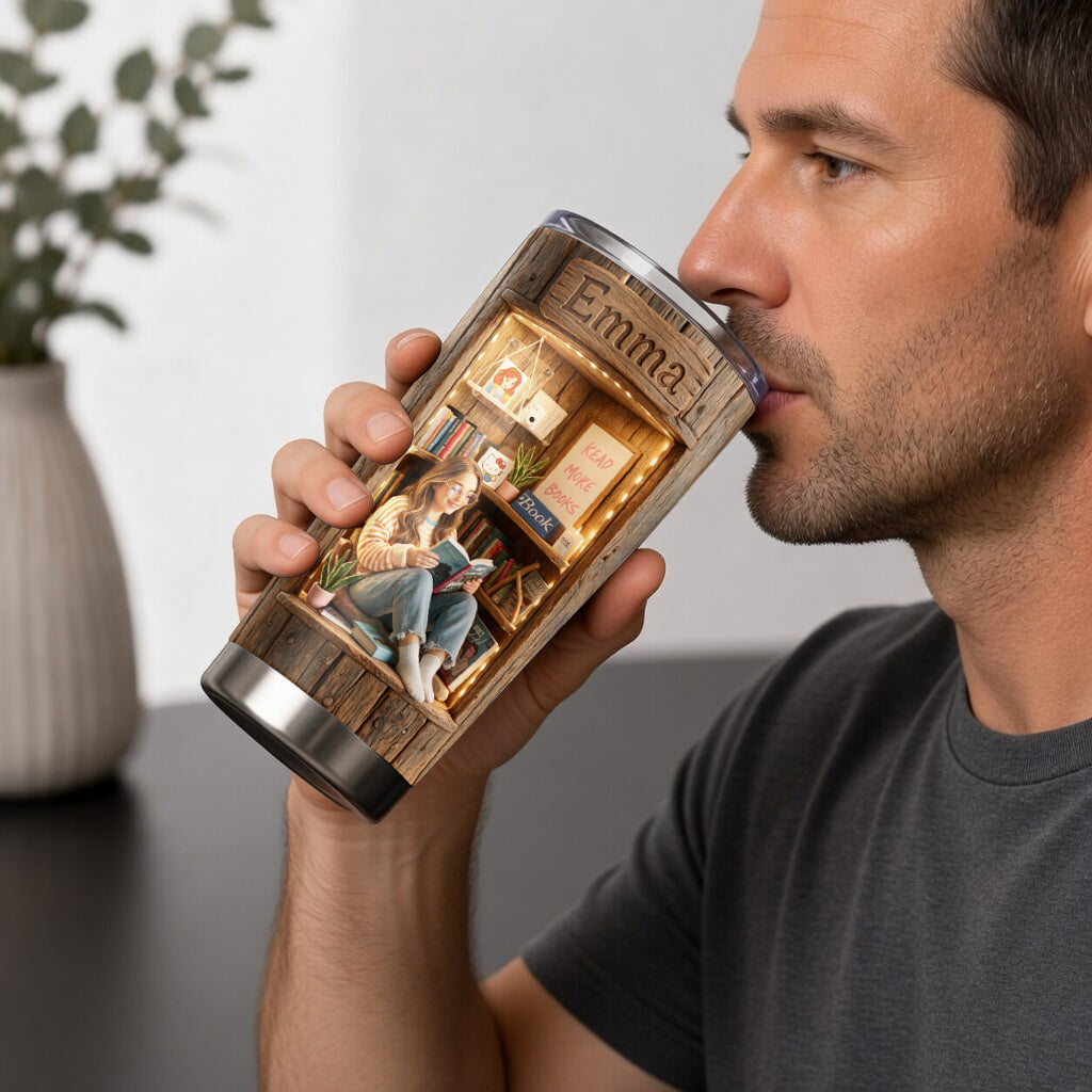 Just A Girl Who Loves Books - Personalized Book Tumbler