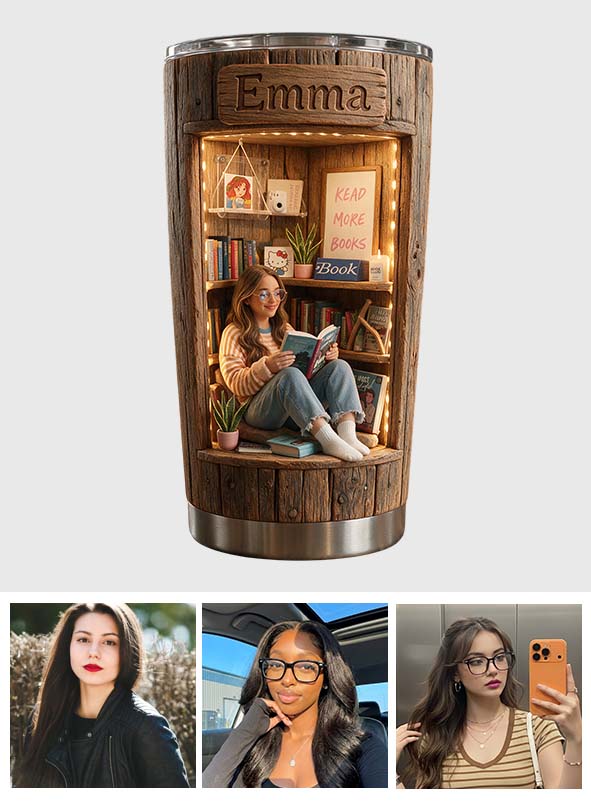 Just A Girl Who Loves Books - Personalized Book Tumbler