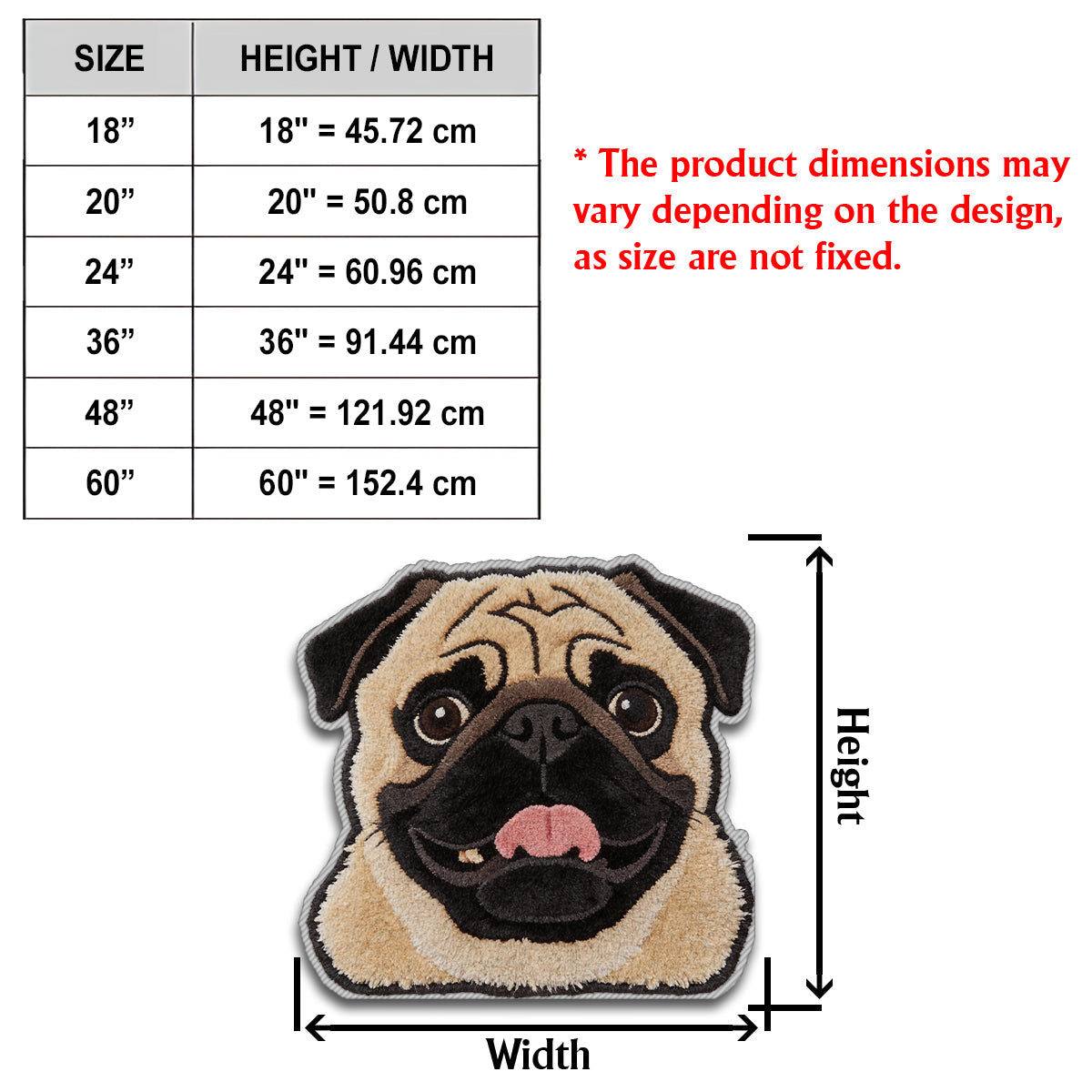 Custom From Any Photo - Personalized Dog Non-Slip Tufted Rug