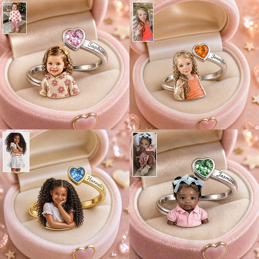 Souvenir d'anniversaire pour enfant - Bague ajustable personnalisée