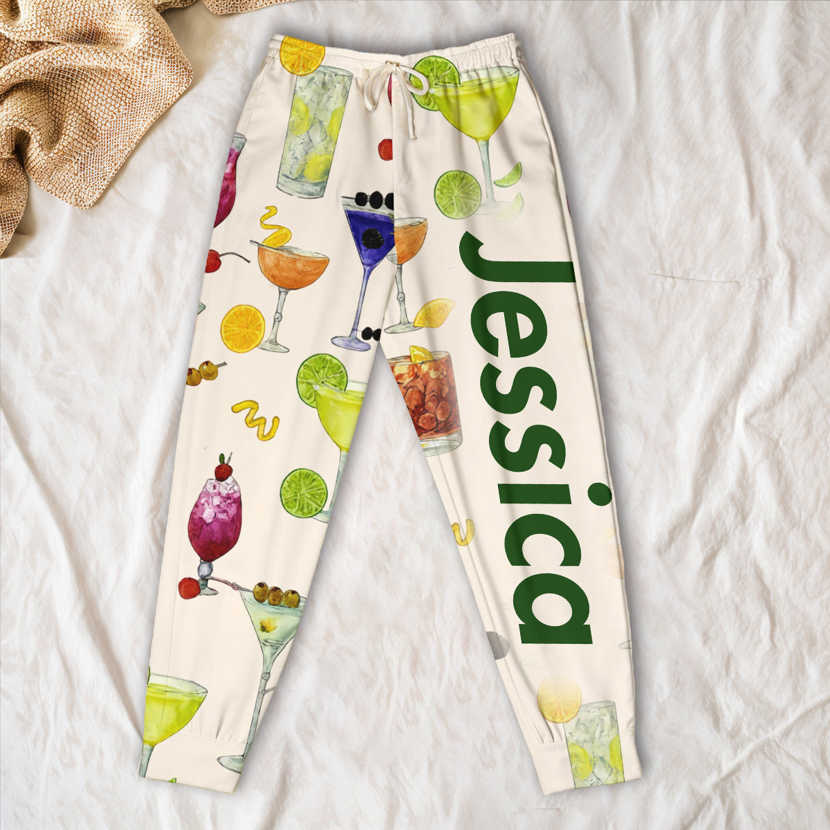 Full Of Holiday Spirit Colorful Cocktail - Personalized Cocktail Unisex Sweatpants