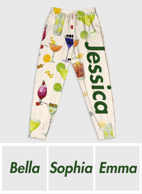 Full Of Holiday Spirit Colorful Cocktail - Personalized Cocktail Unisex Sweatpants