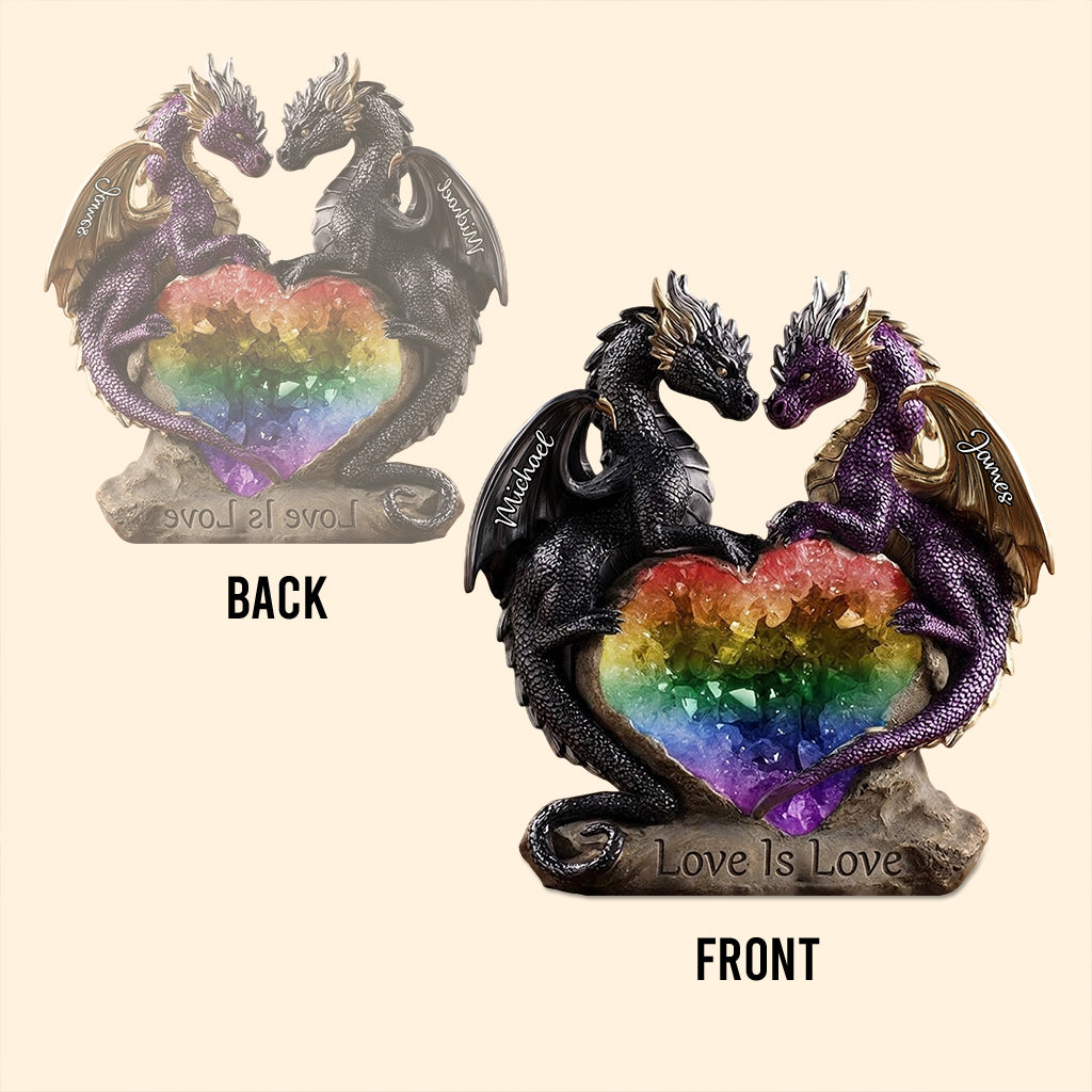 L'amour est l'amour - Plaque acrylique personnalisée de soutien LGBT