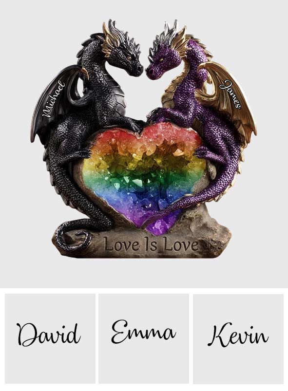L'amour est l'amour - Plaque acrylique personnalisée de soutien LGBT
