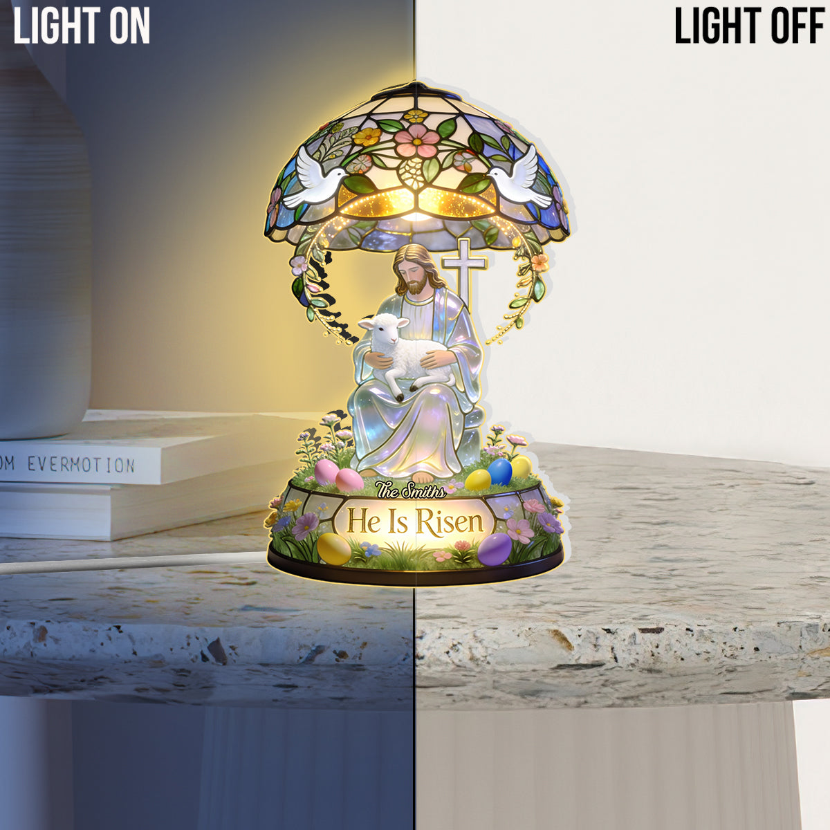 Croire - Veilleuse LED chrétienne personnalisée en acrylique