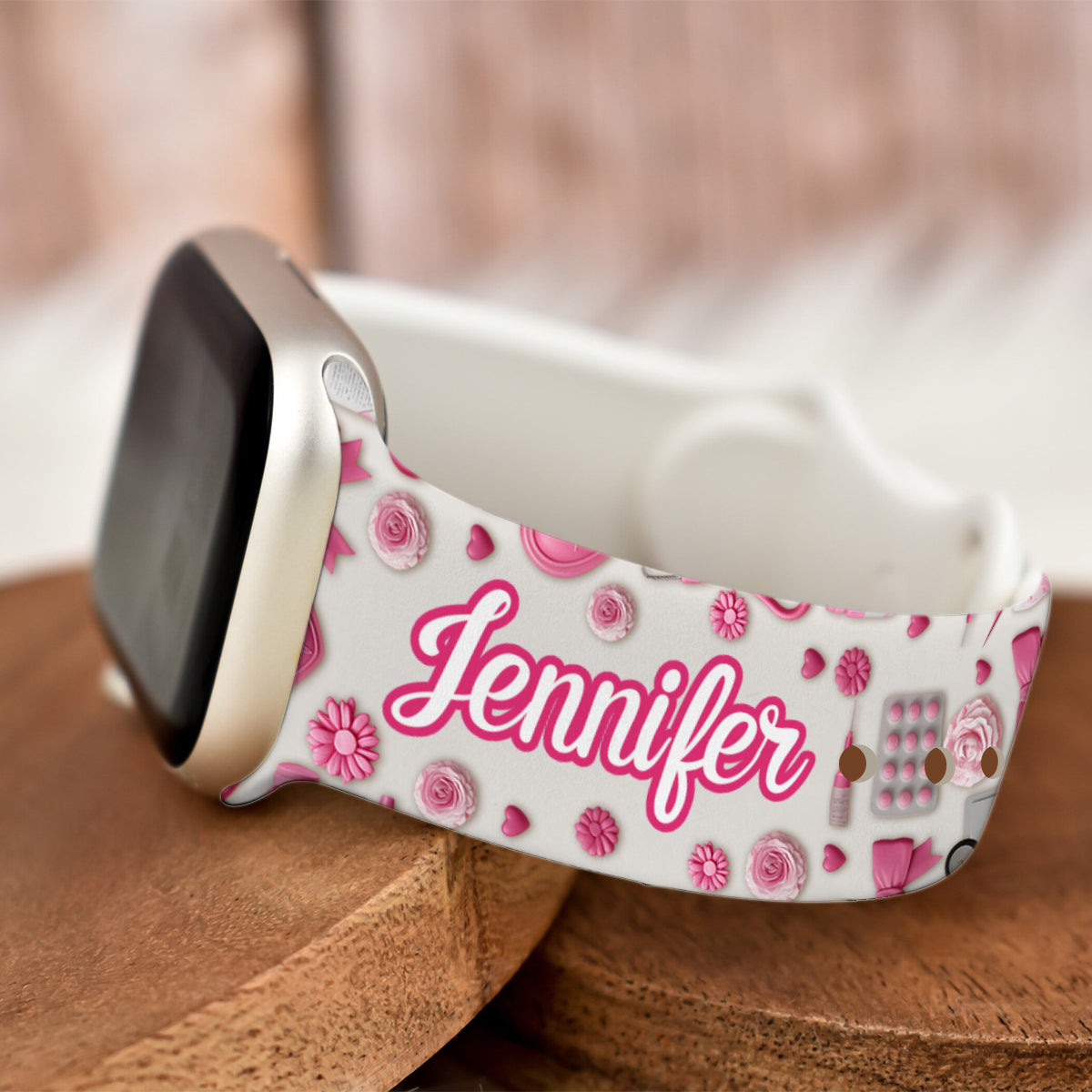 Nursing Is A Work Of Heart - Personalized Nurse Apple Watch Band