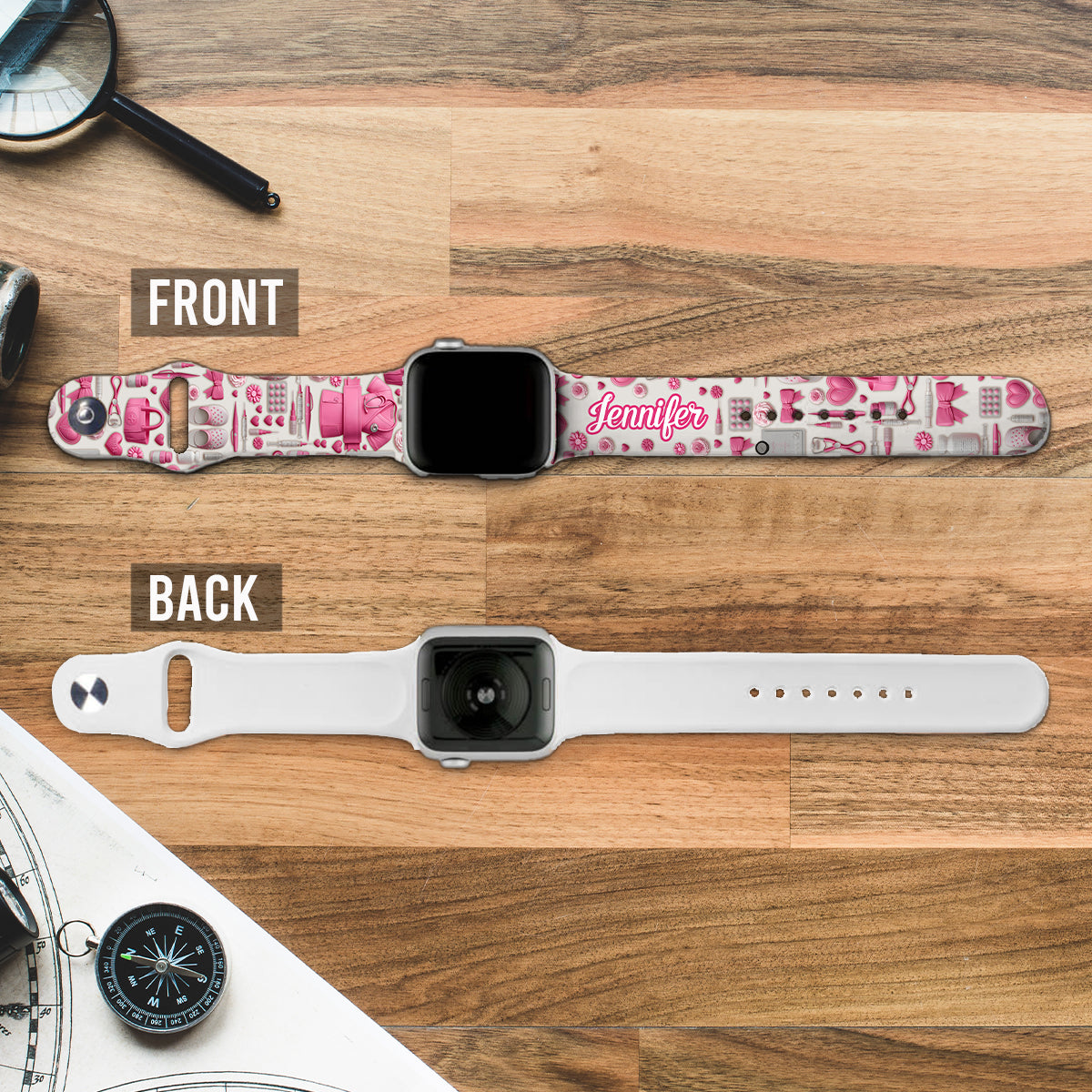 Nursing Is A Work Of Heart - Personalized Nurse Apple Watch Band