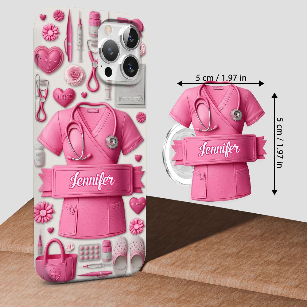 Nursing Is A Work Of Heart - Personalized Nurse Full Print Phone Case