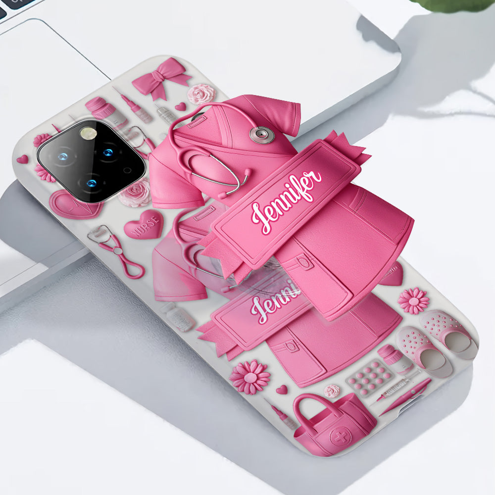 Nursing Is A Work Of Heart - Personalized Nurse Full Print Phone Case