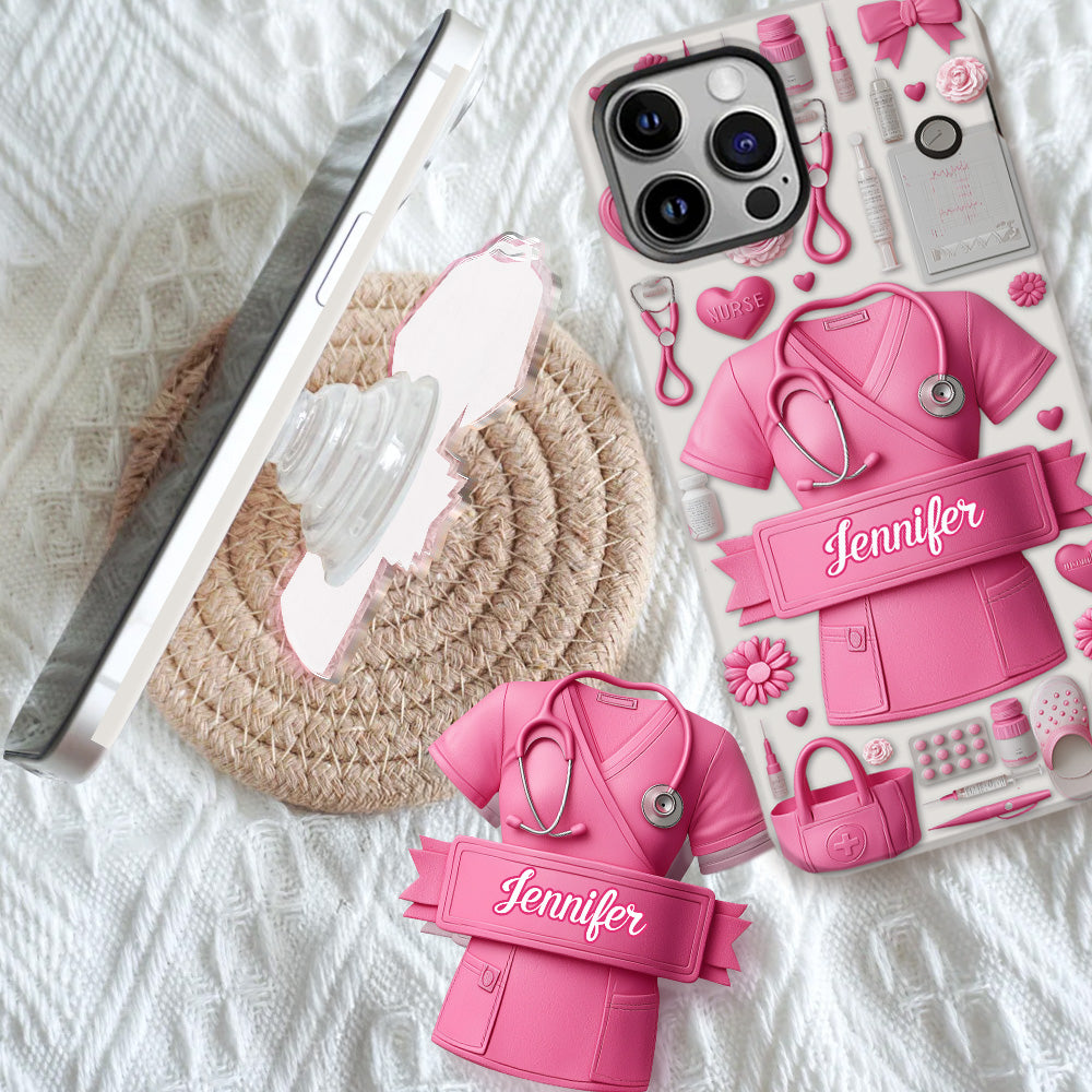 Nursing Is A Work Of Heart - Personalized Nurse Full Print Phone Case