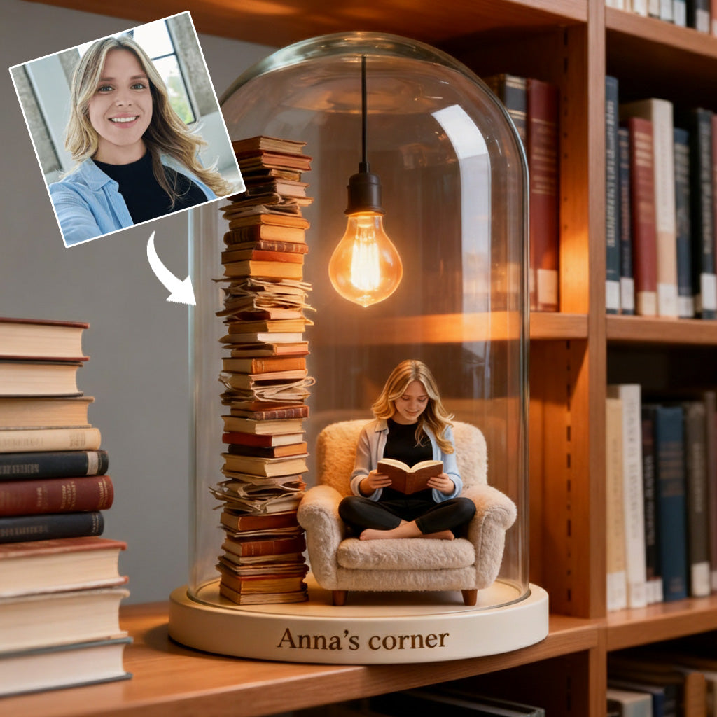 Liebe zum Lesen – Personalisierte Acryl-LED-Nachtleuchte in Buchform