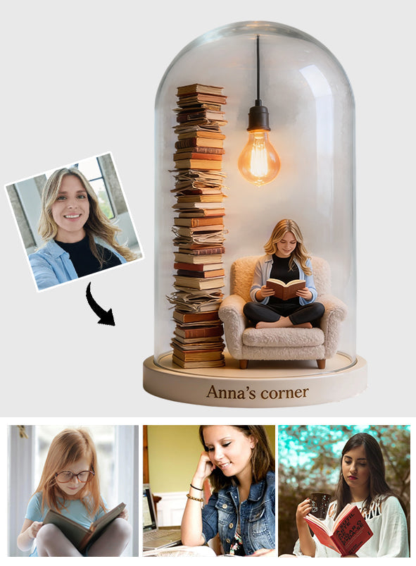 Liebe zum Lesen – Personalisierte Acryl-LED-Nachtleuchte in Buchform
