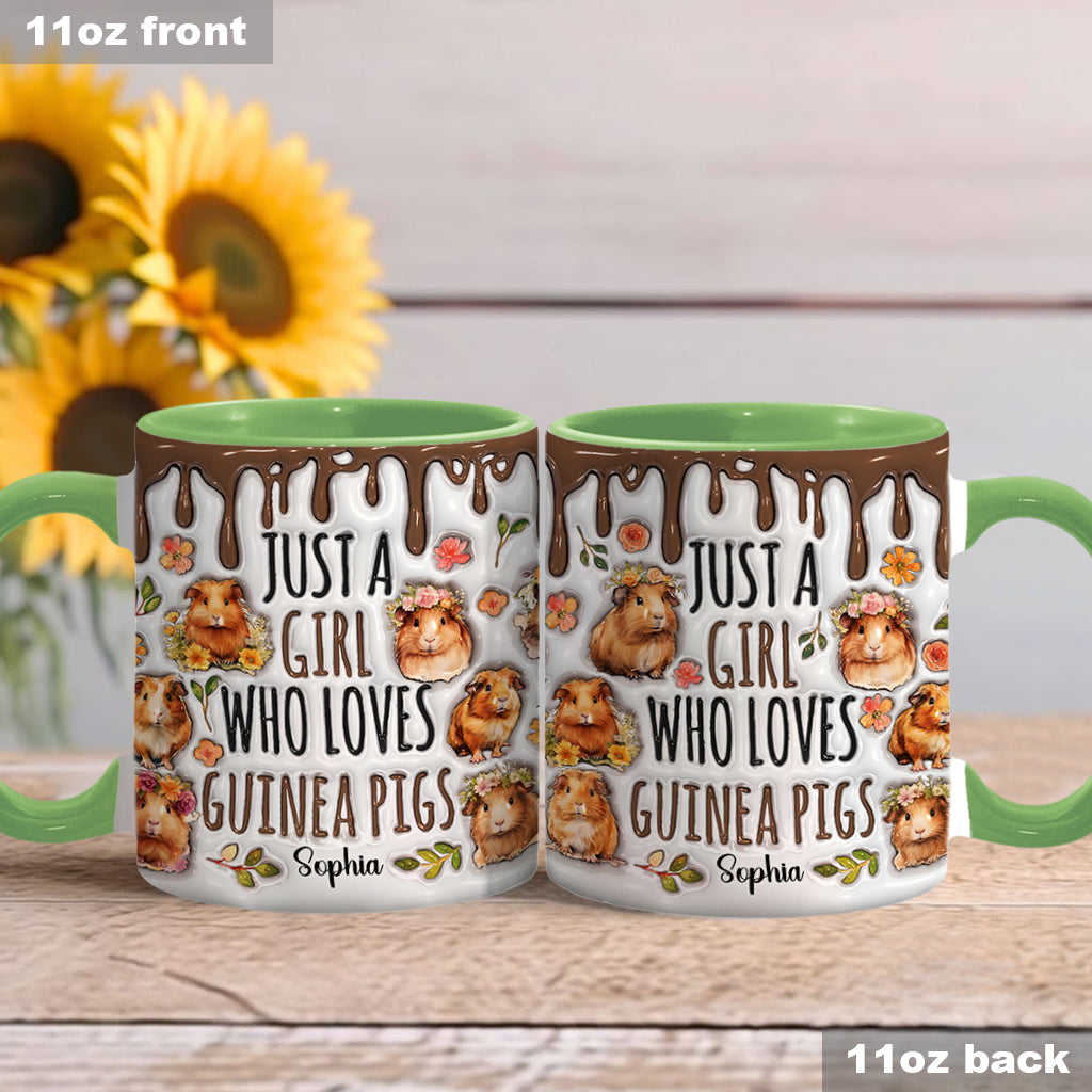 Just A Girl Who Loves Guinea Pigs - Personalized Accent Mug