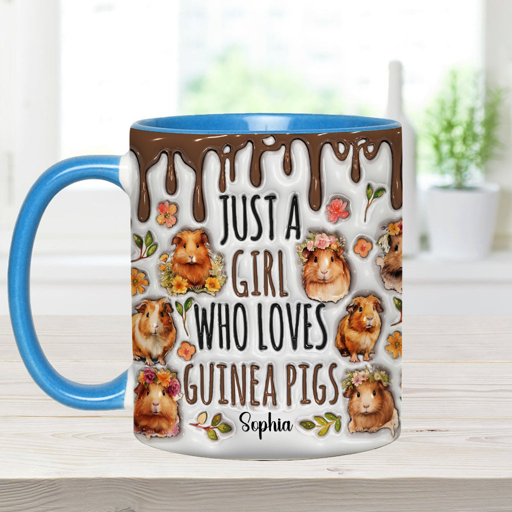 Just A Girl Who Loves Guinea Pigs - Personalized Accent Mug