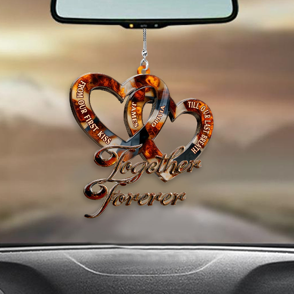 Together Forever - Personalized Couple Transparent Car Ornament