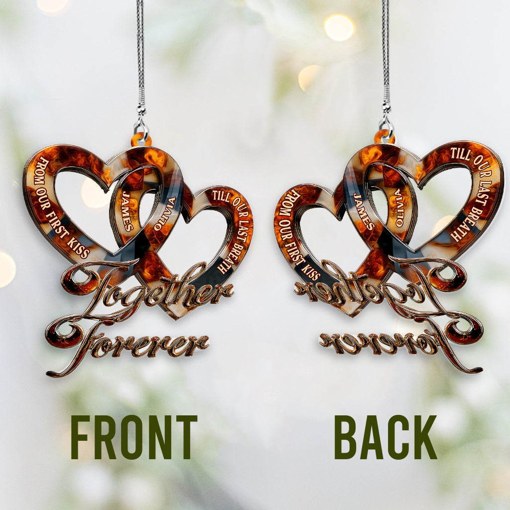 Together Forever - Personalized Couple Transparent Car Ornament