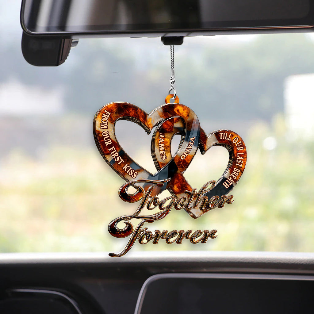 Together Forever - Personalized Couple Transparent Car Ornament