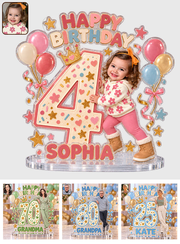 Custom Any Photo - Personalized Birthday Custom Shaped Acrylic Plaque