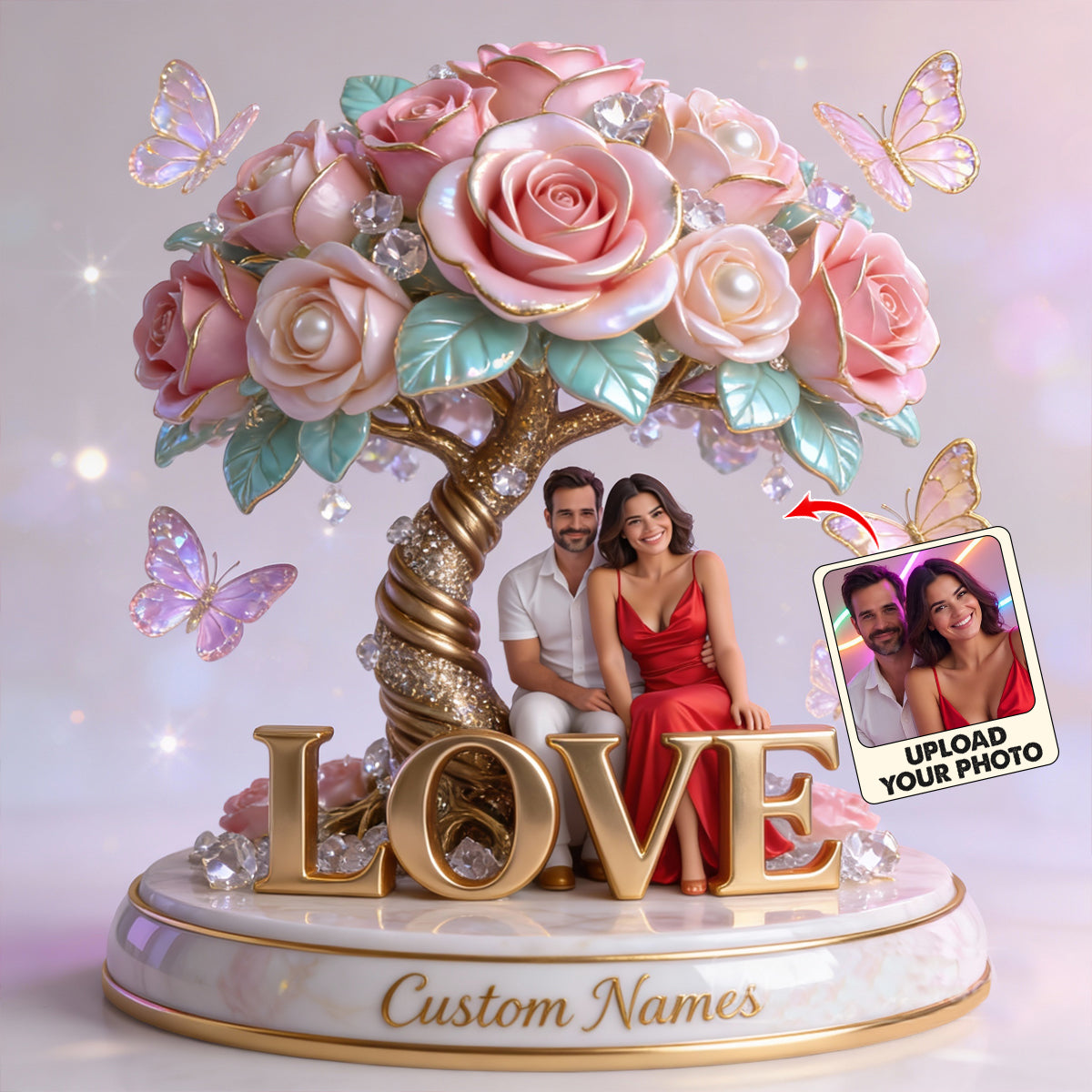 You And Me - Personalized Couple Custom Shaped Acrylic Plaque