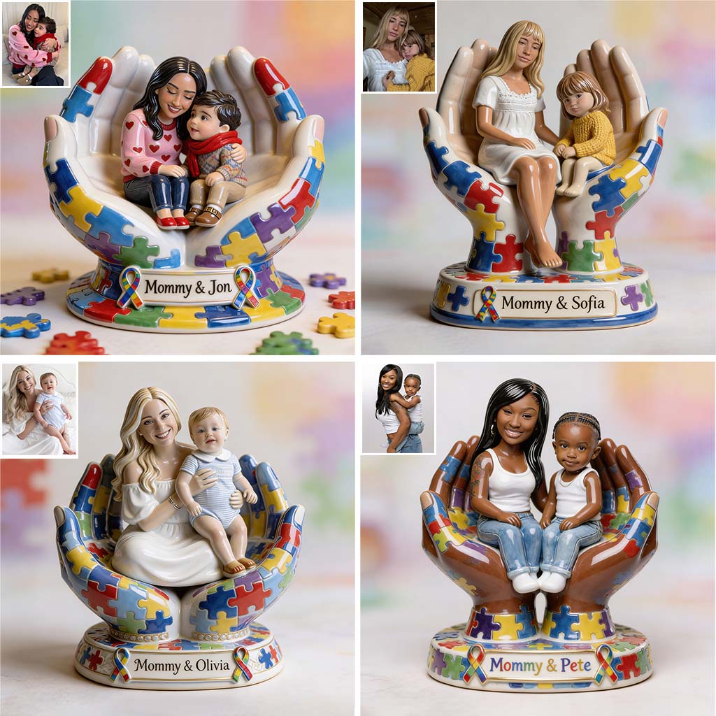 Autism Mom - Personalized Autism Awareness Custom Shaped Acrylic Plaque