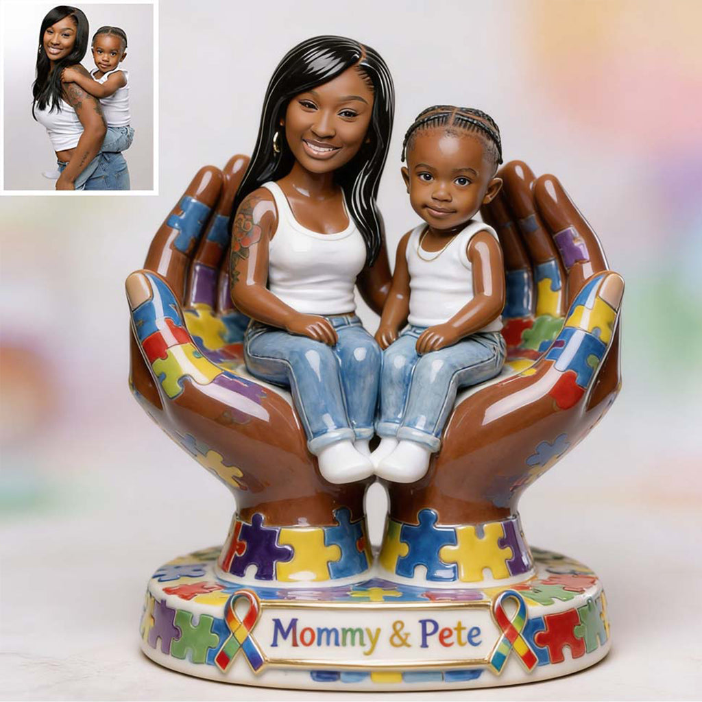 Autism Mom - Personalized Autism Awareness Custom Shaped Acrylic Plaque