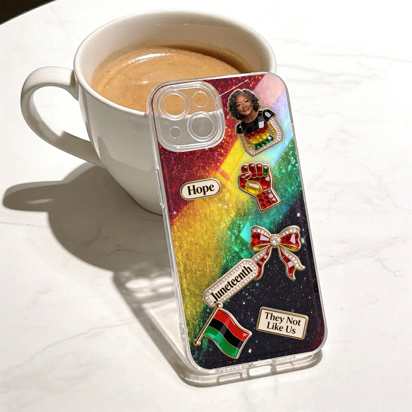 Ils ne nous aiment pas - Coque de téléphone shaker personnalisée afro-américaine