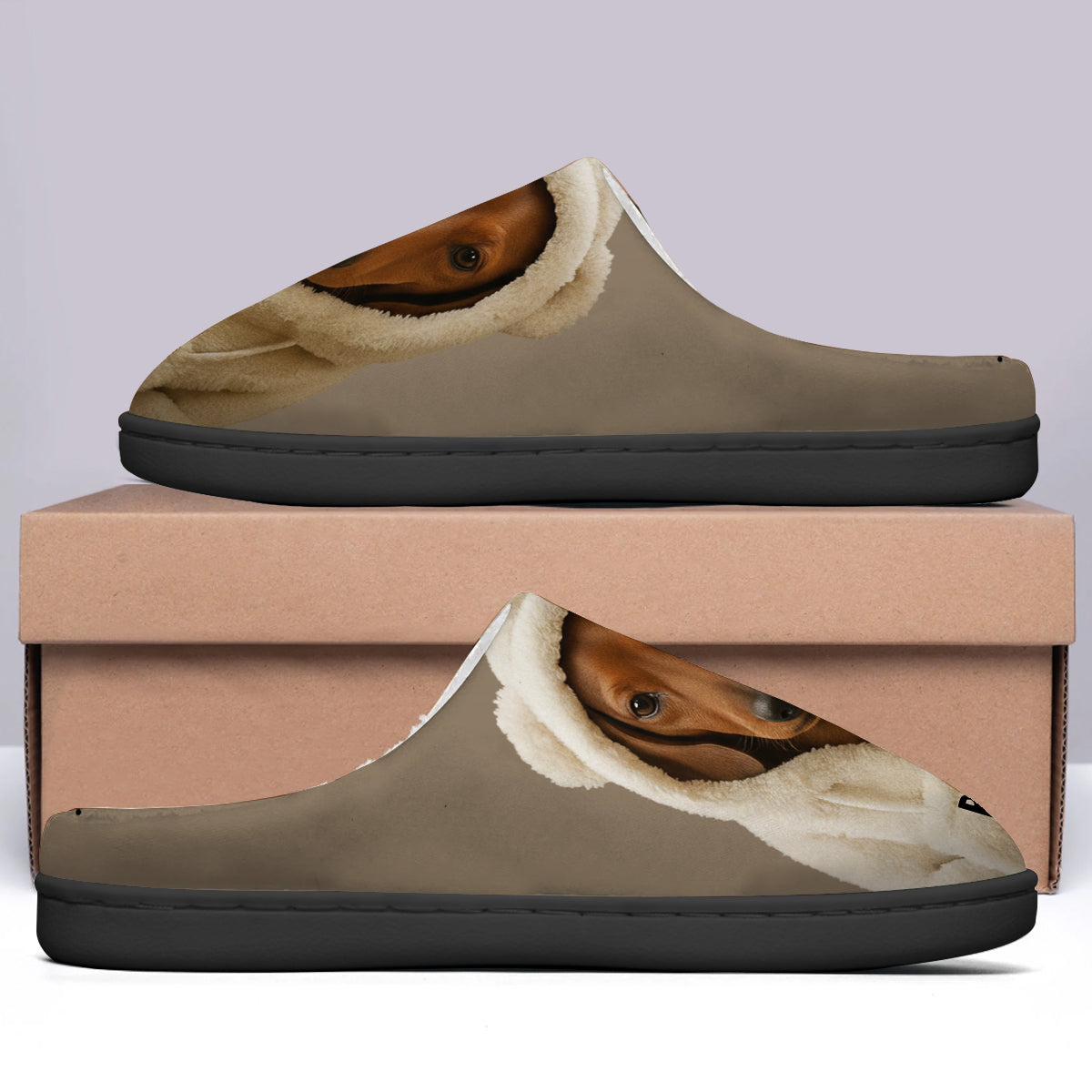 Dog In Winter Hoodie - Personalized Dog Slippers