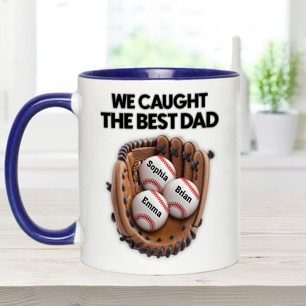 Nous avons déniché le meilleur papa - Mug personnalisé sur le thème du baseball