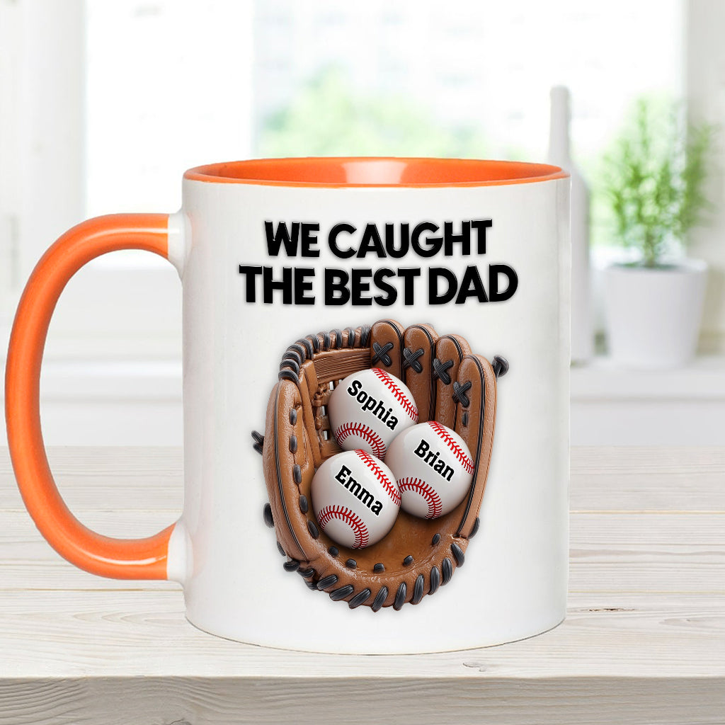 Nous avons déniché le meilleur papa - Mug personnalisé sur le thème du baseball