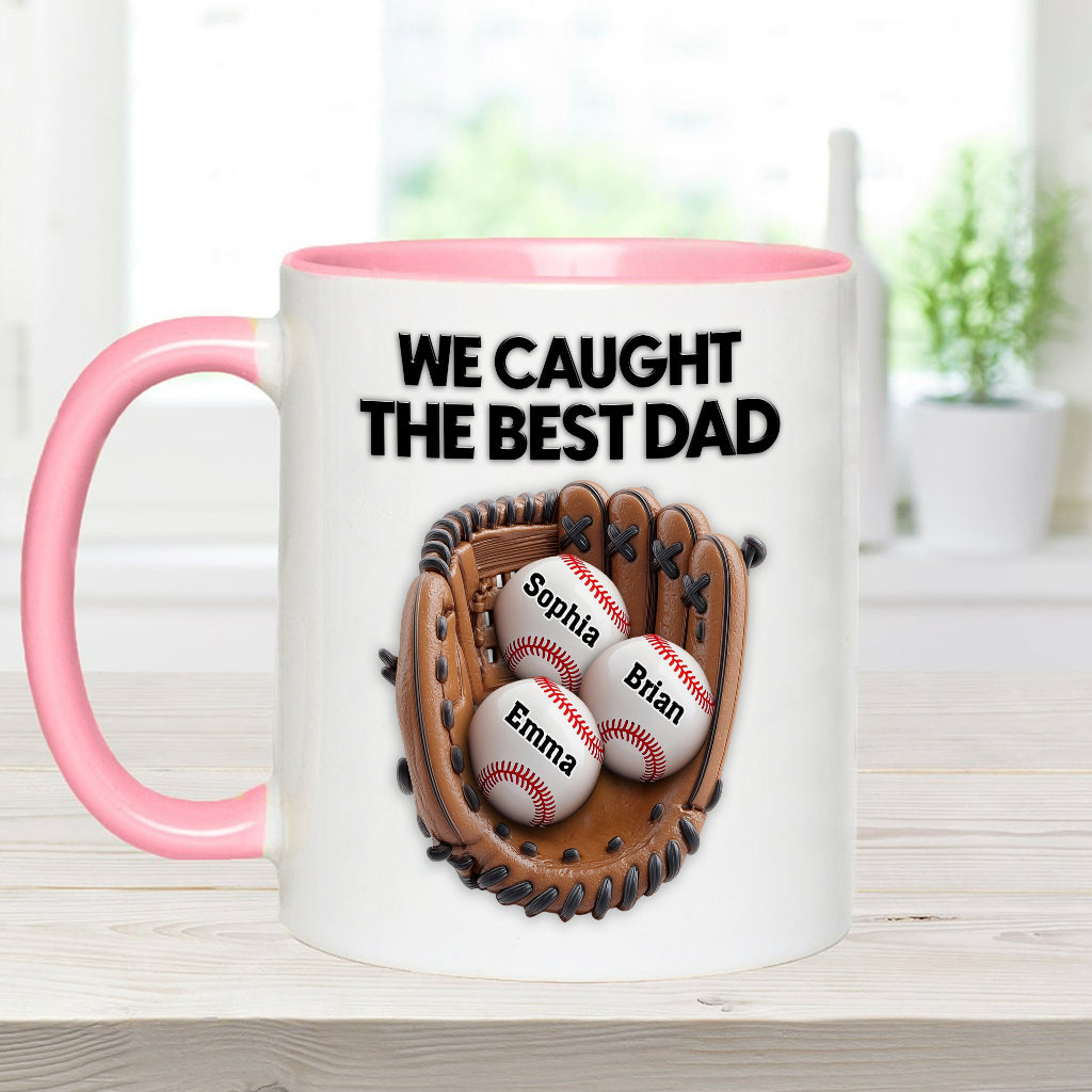 Nous avons déniché le meilleur papa - Mug personnalisé sur le thème du baseball