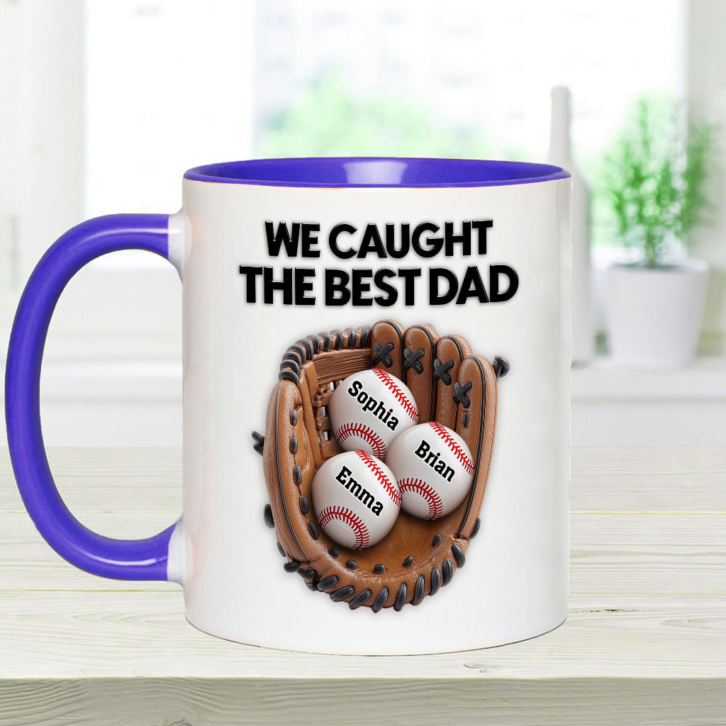 Nous avons déniché le meilleur papa - Mug personnalisé sur le thème du baseball