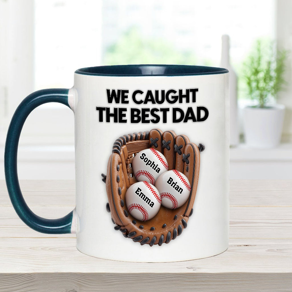 Nous avons déniché le meilleur papa - Mug personnalisé sur le thème du baseball