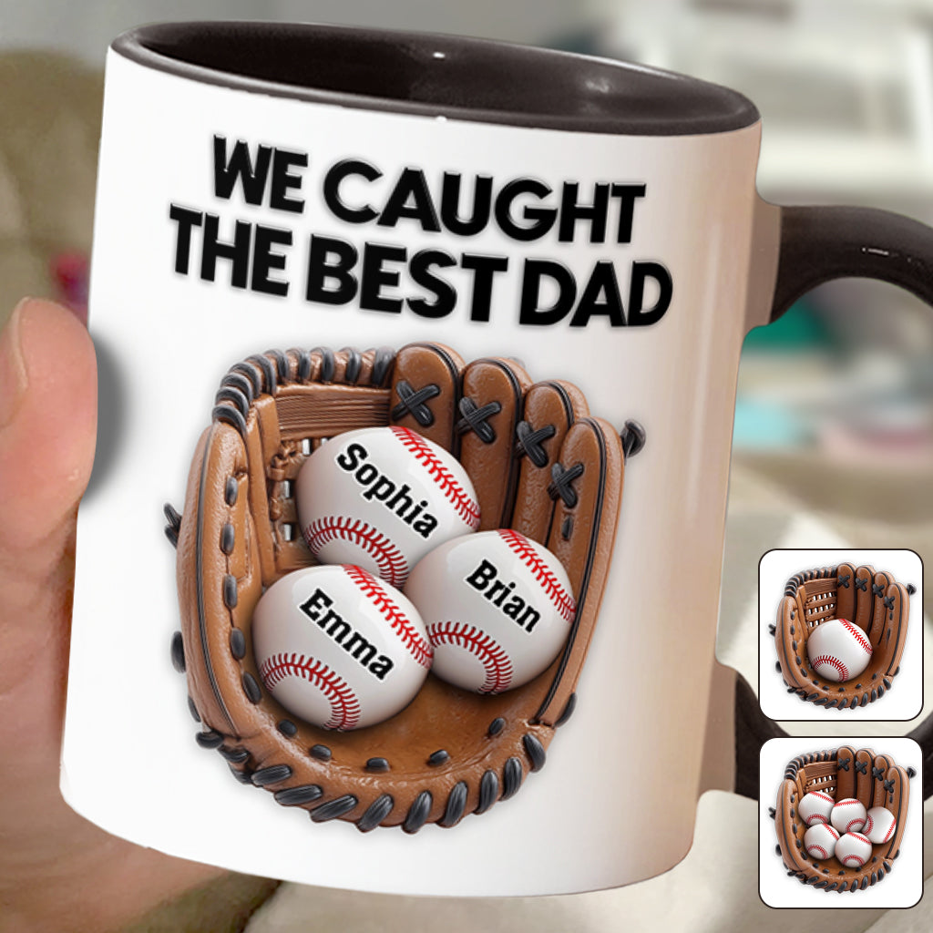 Nous avons déniché le meilleur papa - Mug personnalisé sur le thème du baseball