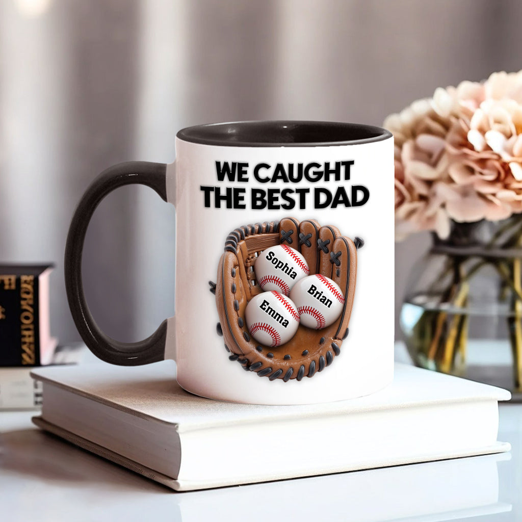 Nous avons déniché le meilleur papa - Mug personnalisé sur le thème du baseball