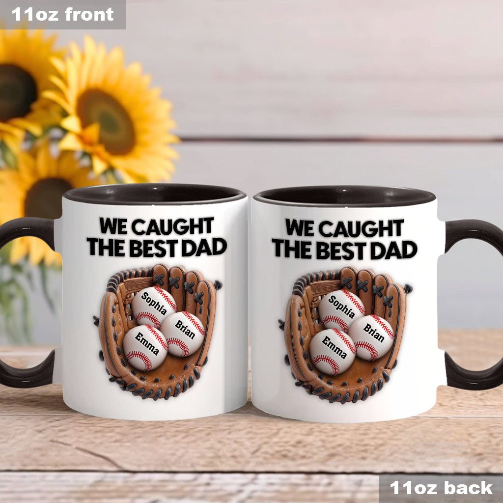 Nous avons déniché le meilleur papa - Mug personnalisé sur le thème du baseball