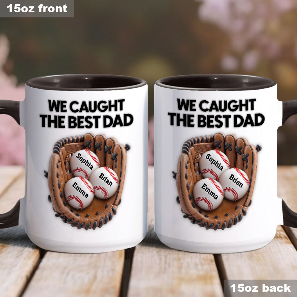 Nous avons déniché le meilleur papa - Mug personnalisé sur le thème du baseball