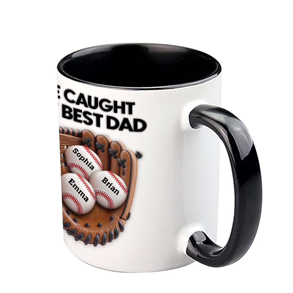 Nous avons déniché le meilleur papa - Mug personnalisé sur le thème du baseball