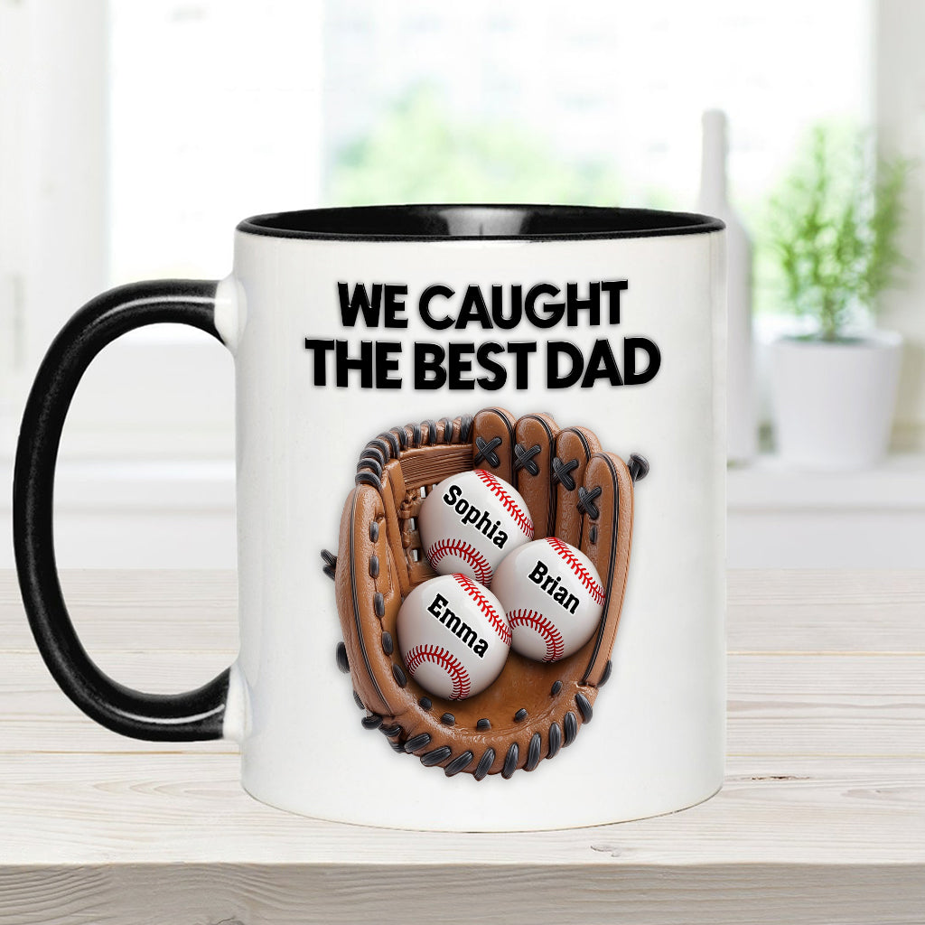 Nous avons déniché le meilleur papa - Mug personnalisé sur le thème du baseball