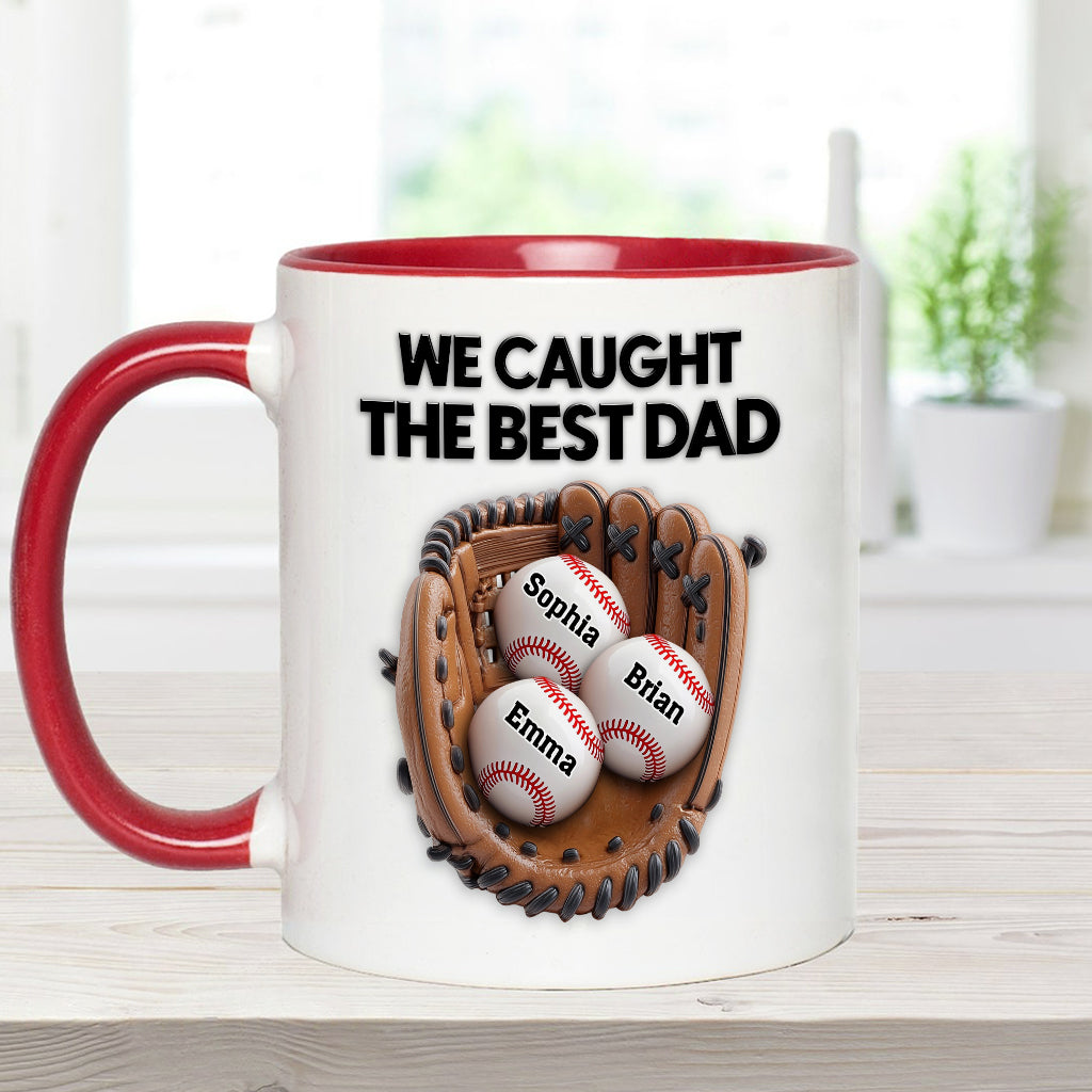 Nous avons déniché le meilleur papa - Mug personnalisé sur le thème du baseball