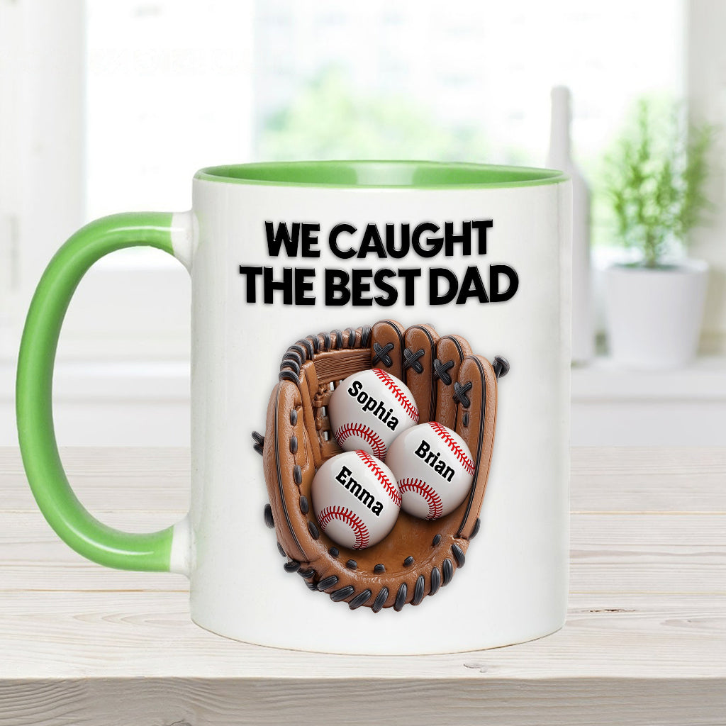 Nous avons déniché le meilleur papa - Mug personnalisé sur le thème du baseball