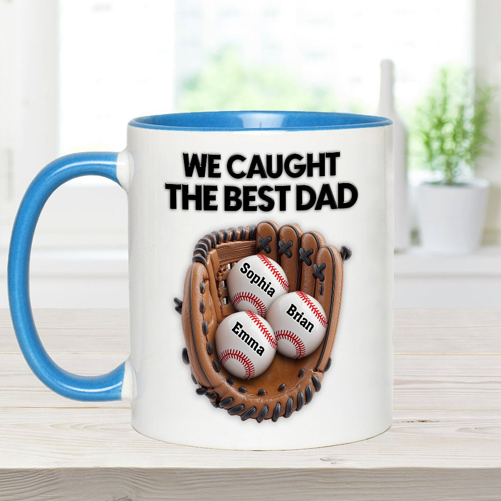 Nous avons déniché le meilleur papa - Mug personnalisé sur le thème du baseball