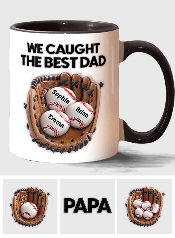 Nous avons déniché le meilleur papa - Mug personnalisé sur le thème du baseball