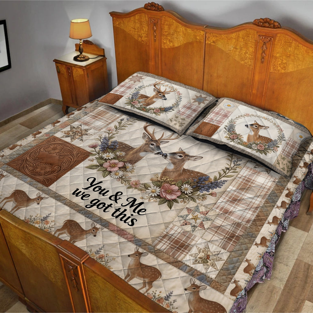 You & Me We Got This - Personalized Hunting Quilt Set