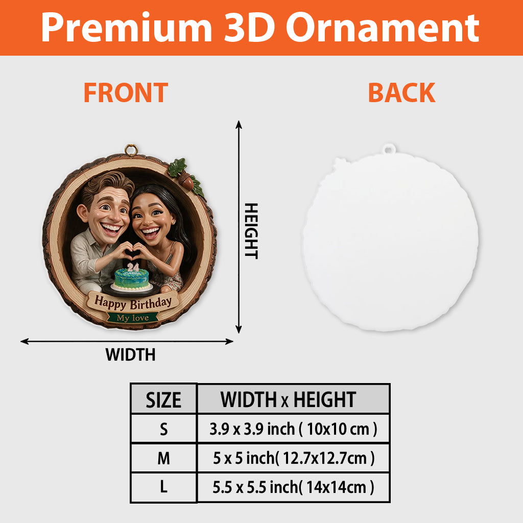 Couple Gift Idea, Christmas Decor - Personalized Couple Premium 3D Ornament