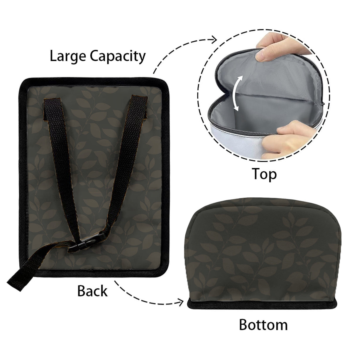 Romantic Skeleton Couple - Personalized Couple Portable Car Trash Can/ Organizer