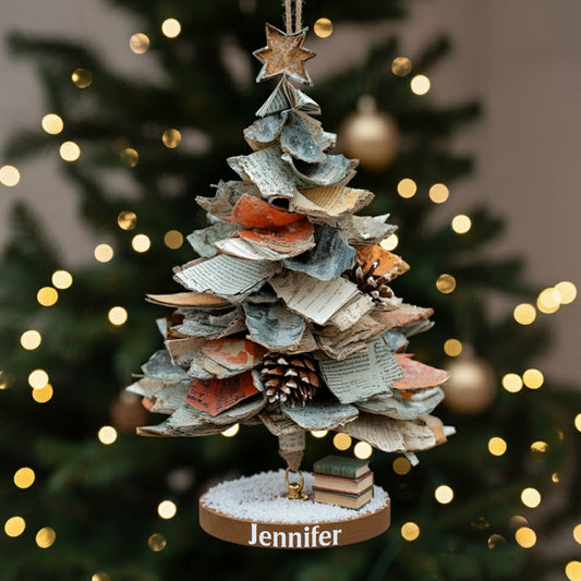 Merry Christmas Book Lovers - Personalized Book Ornament
