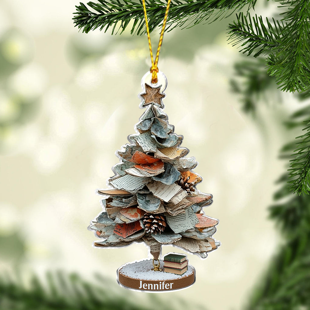 Merry Christmas Book Lovers - Personalized Book Ornament