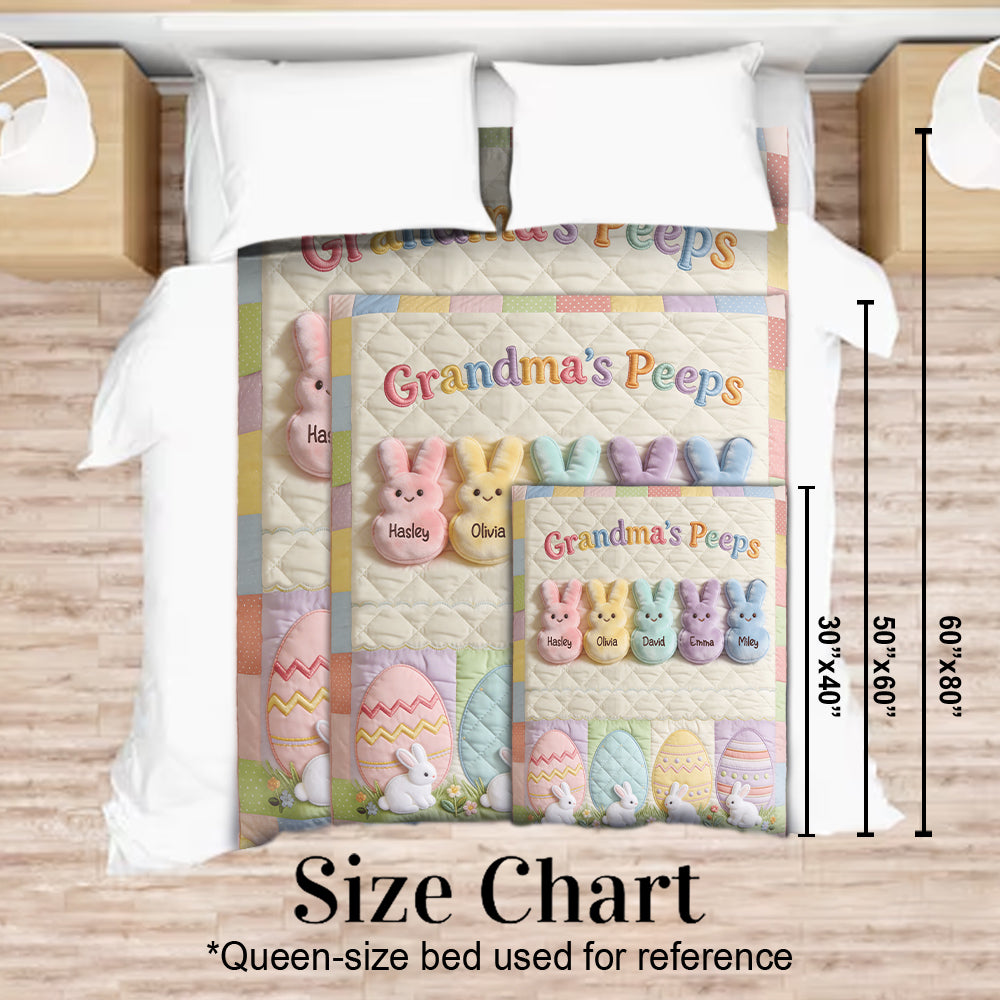Grandma's Peeps - Personalized Grandma Blanket