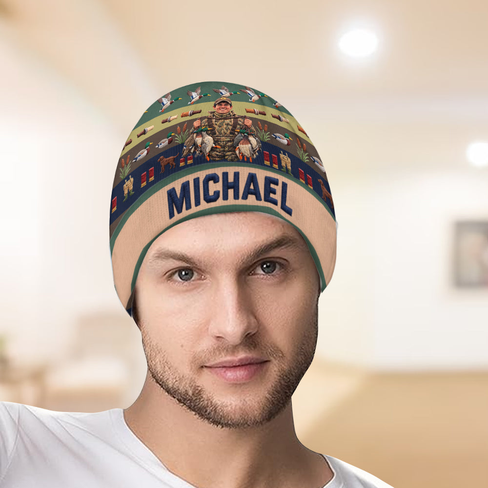 Love Hunting Gift For Family, Friends - Personalized Hunting Beanie Hat